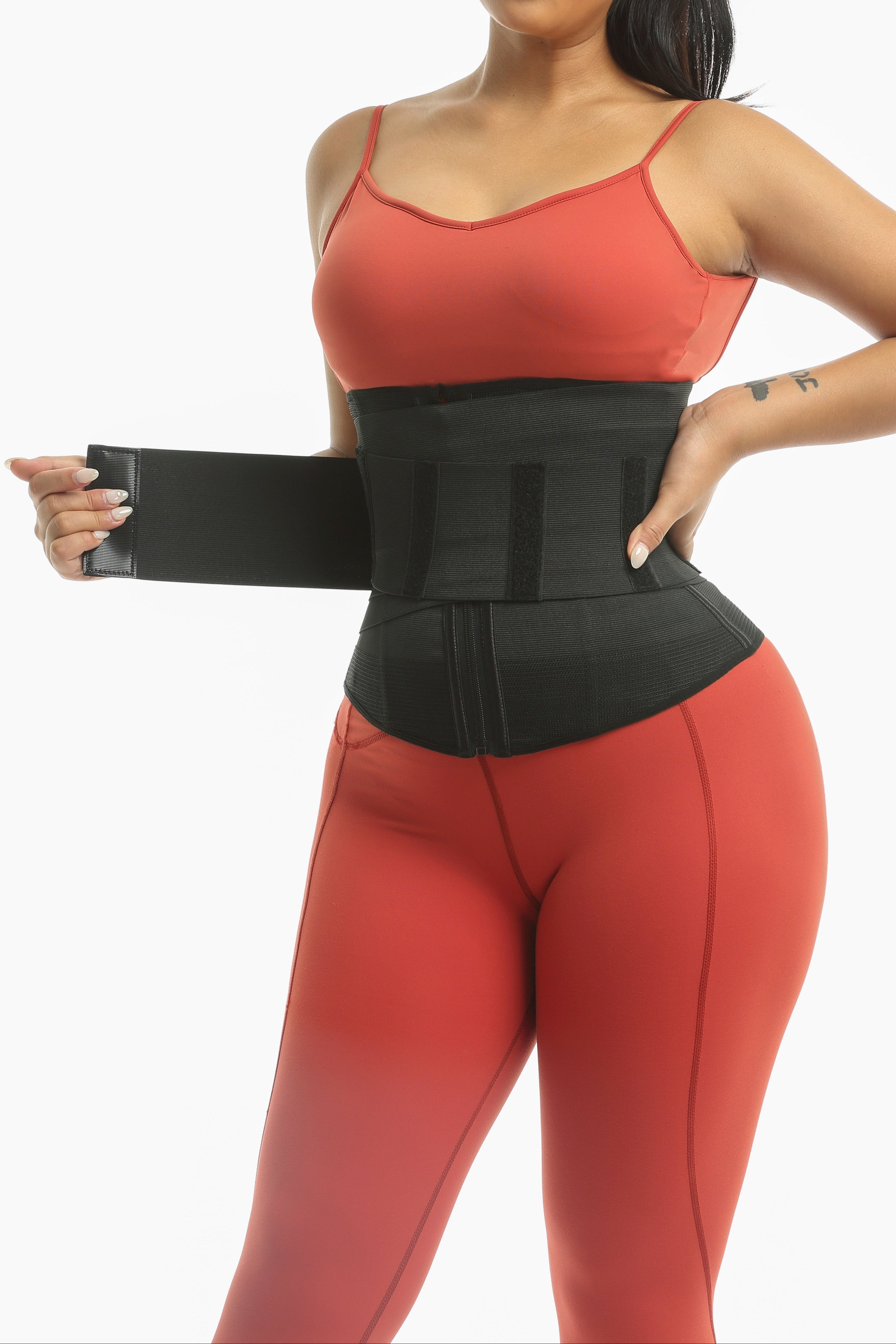 Women Double Compression Waist Trainer Corset Belt Tummy Control Body Shaper