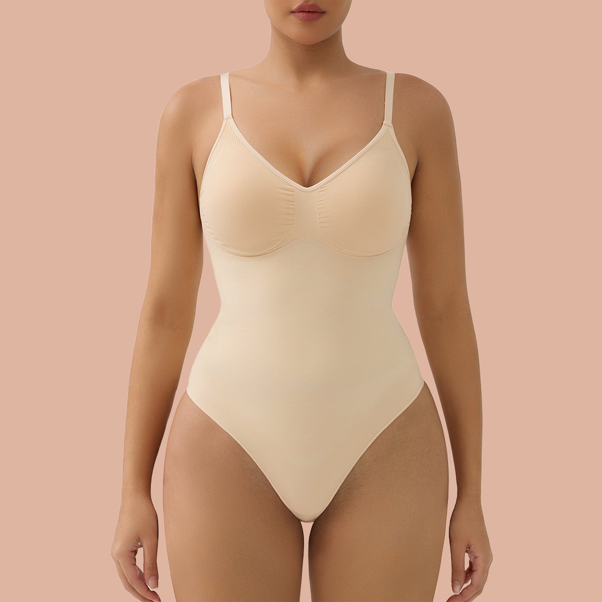 Womens Briefs Tummy Control Bodysuit with Removable Pads Shapewear
