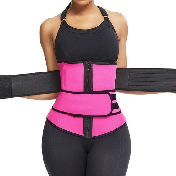 Women Double Compression Waist Trainer Corset Belt Tummy Control Body Shaper