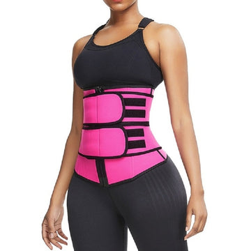 Women Double Compression Waist Trainer Corset Belt Tummy Control Body Shaper