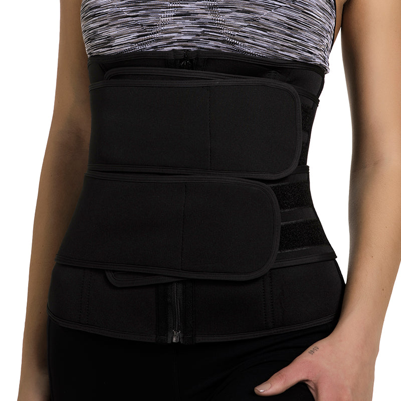Women Double Compression Waist Trainer Corset Belt Tummy Control Body Shaper