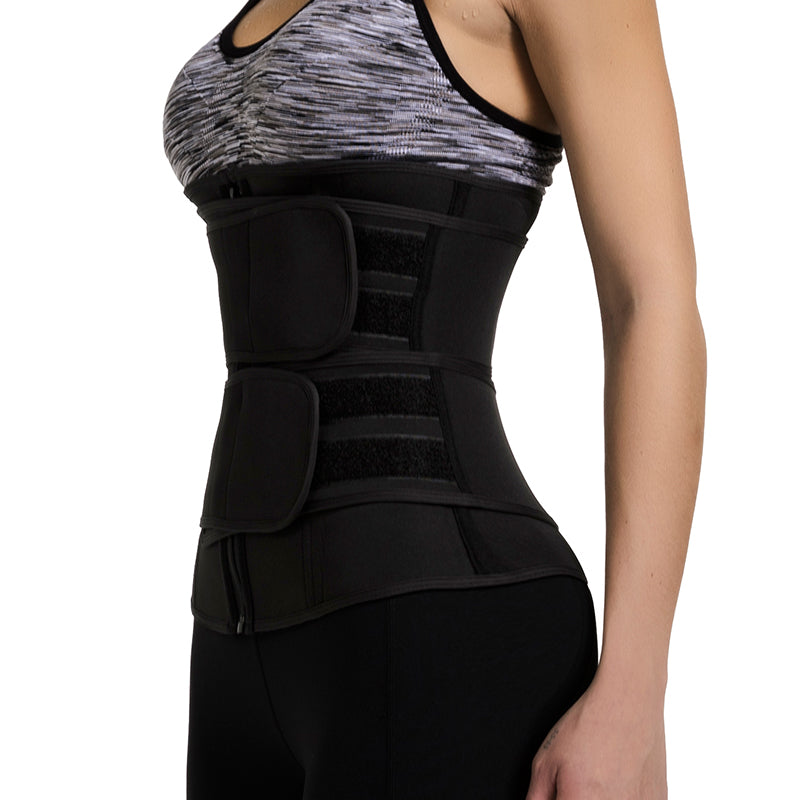 Women Double Compression Waist Trainer Corset Belt Tummy Control Body Shaper