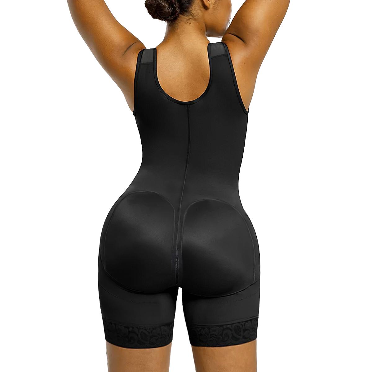 NewShapewear Full Body Hooked Faja Bodysuit with Zipper Crotch