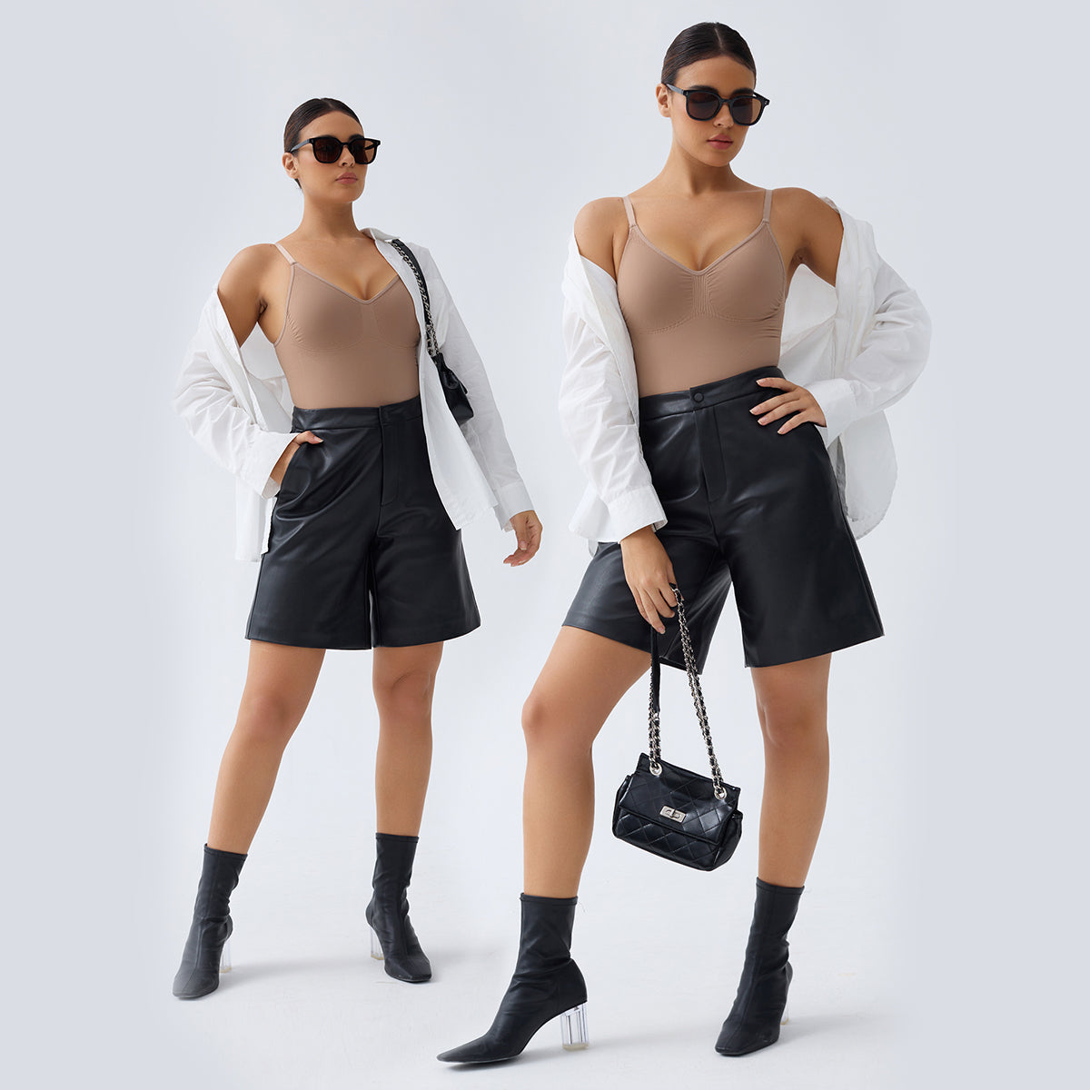 Womens Briefs Tummy Control Bodysuit with Removable Pads Shapewear