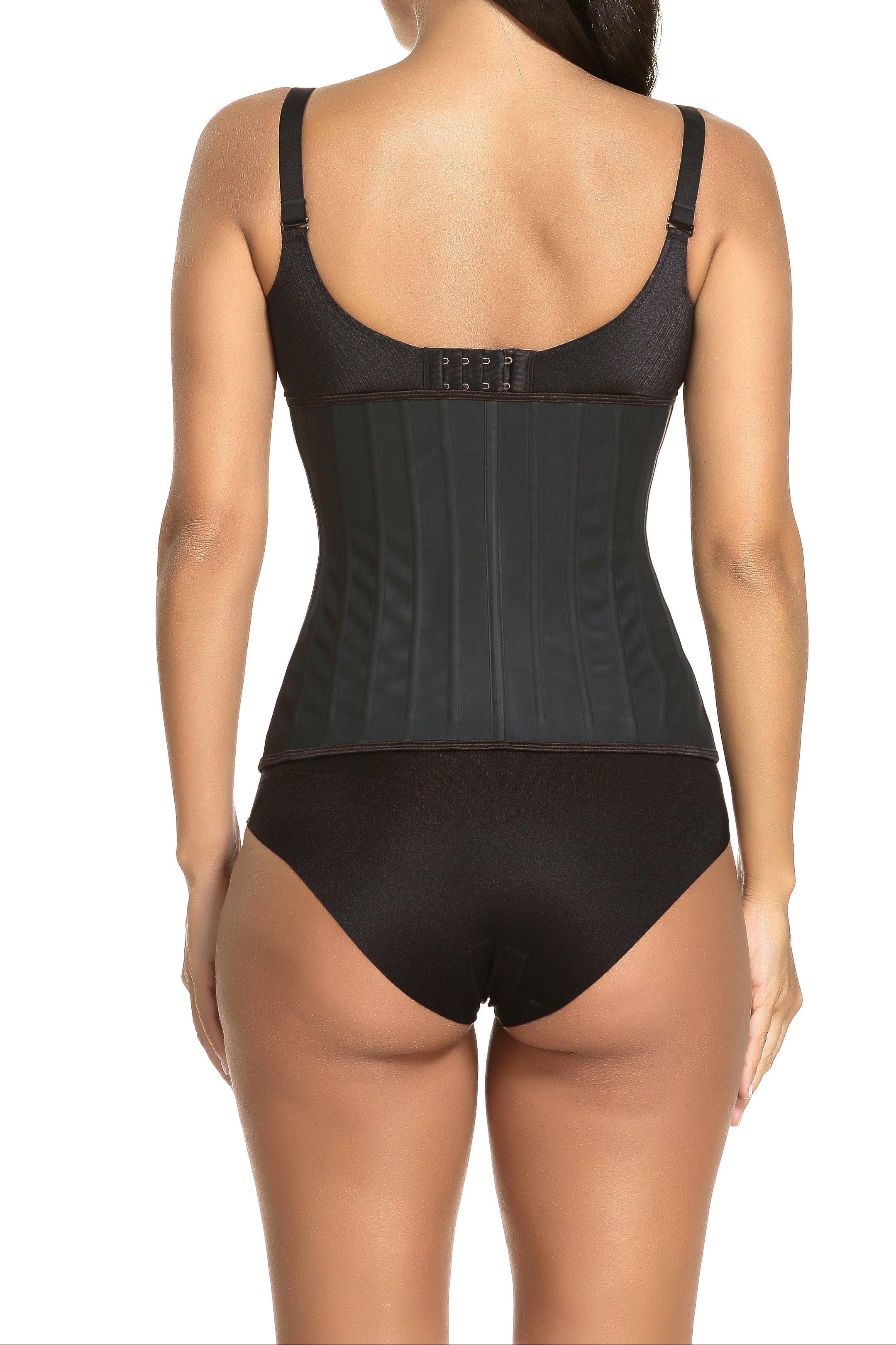 NewShapewear Women's Adjustable Latex Waist Trainer with Steel Bones Slimming Workout Corset
