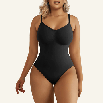 Women's Seamless Adjustable Straps Tummy Control Thong Bodysuit
