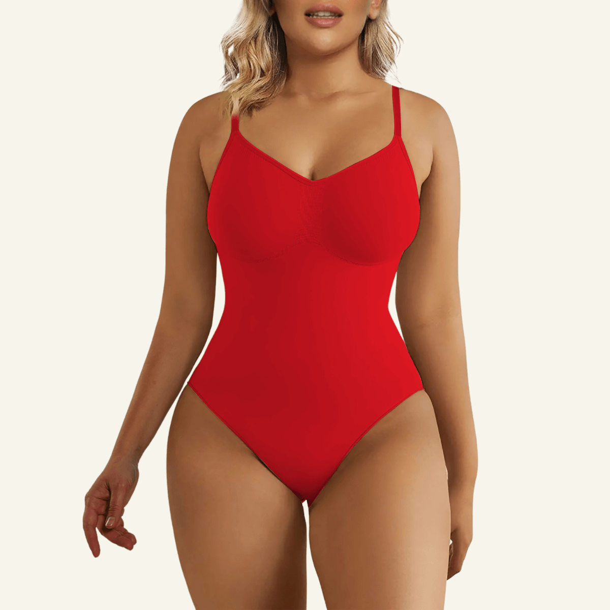 Women's Seamless Adjustable Straps Tummy Control Thong Bodysuit