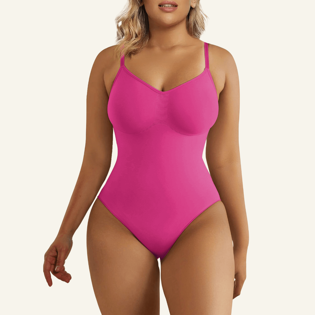 Women's Seamless Adjustable Straps Tummy Control Thong Bodysuit
