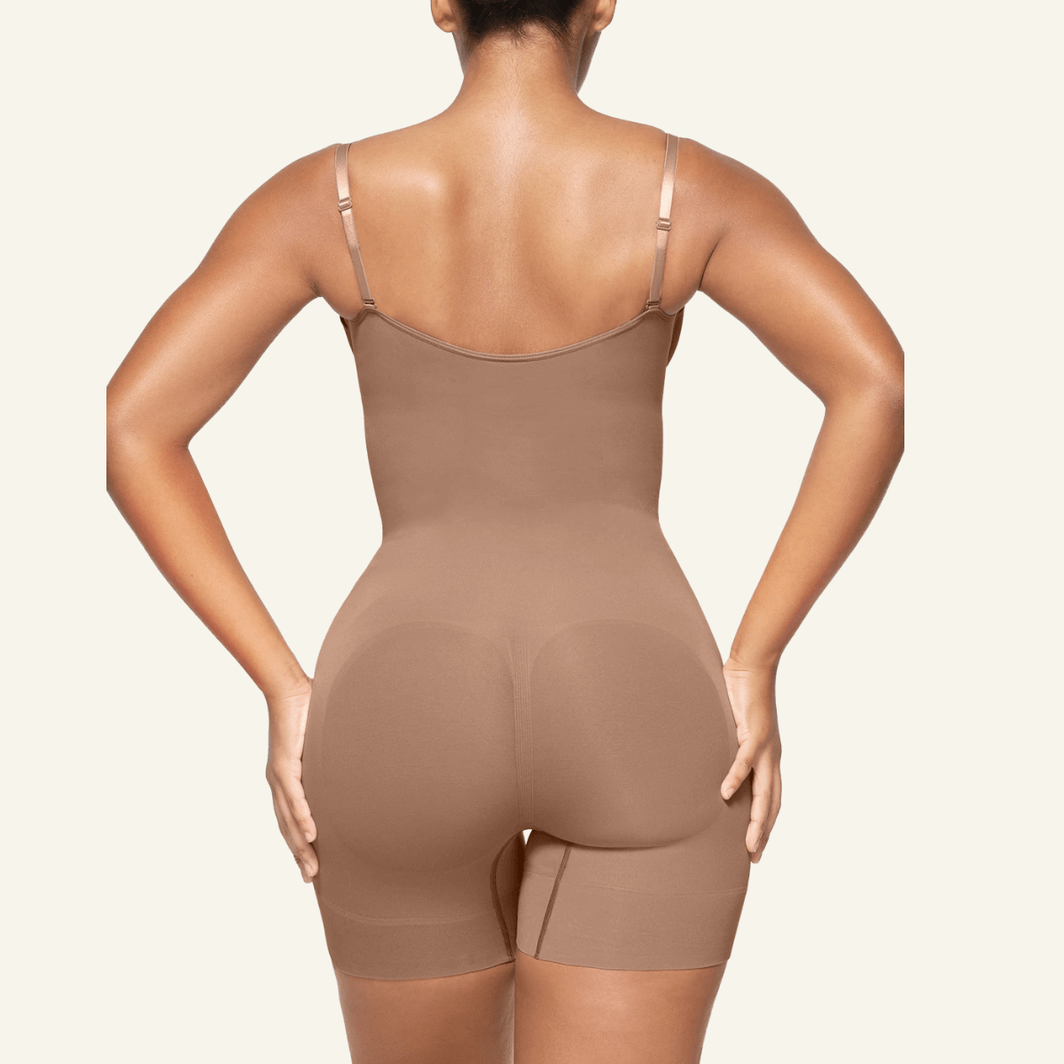 Womens Seamless Open-Bust Tummy Control Shorts Shapewear Bodysuit