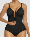 Women's Front Zipper Tummy Control Triangle Shapewear Bodysuit